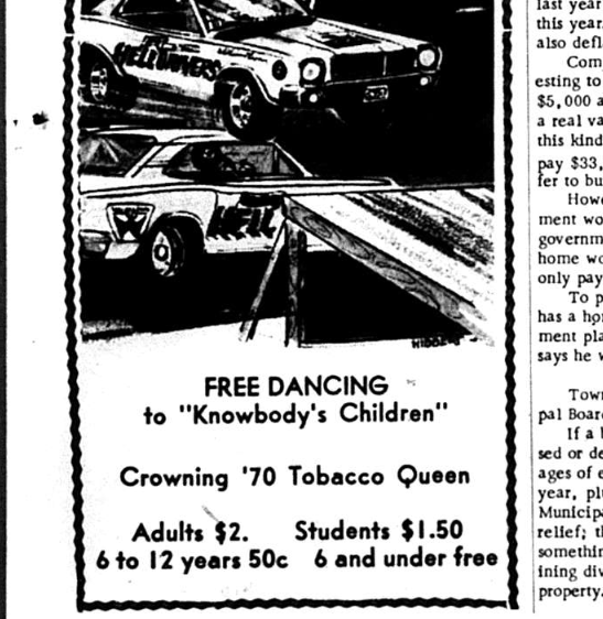 Tobacco Festival 1970 ad